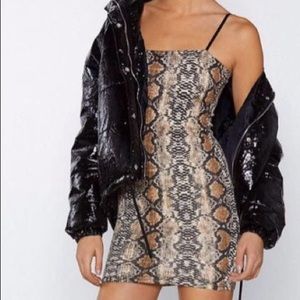Nasty Gal Snake Print Mini Dress